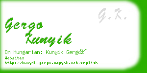 gergo kunyik business card